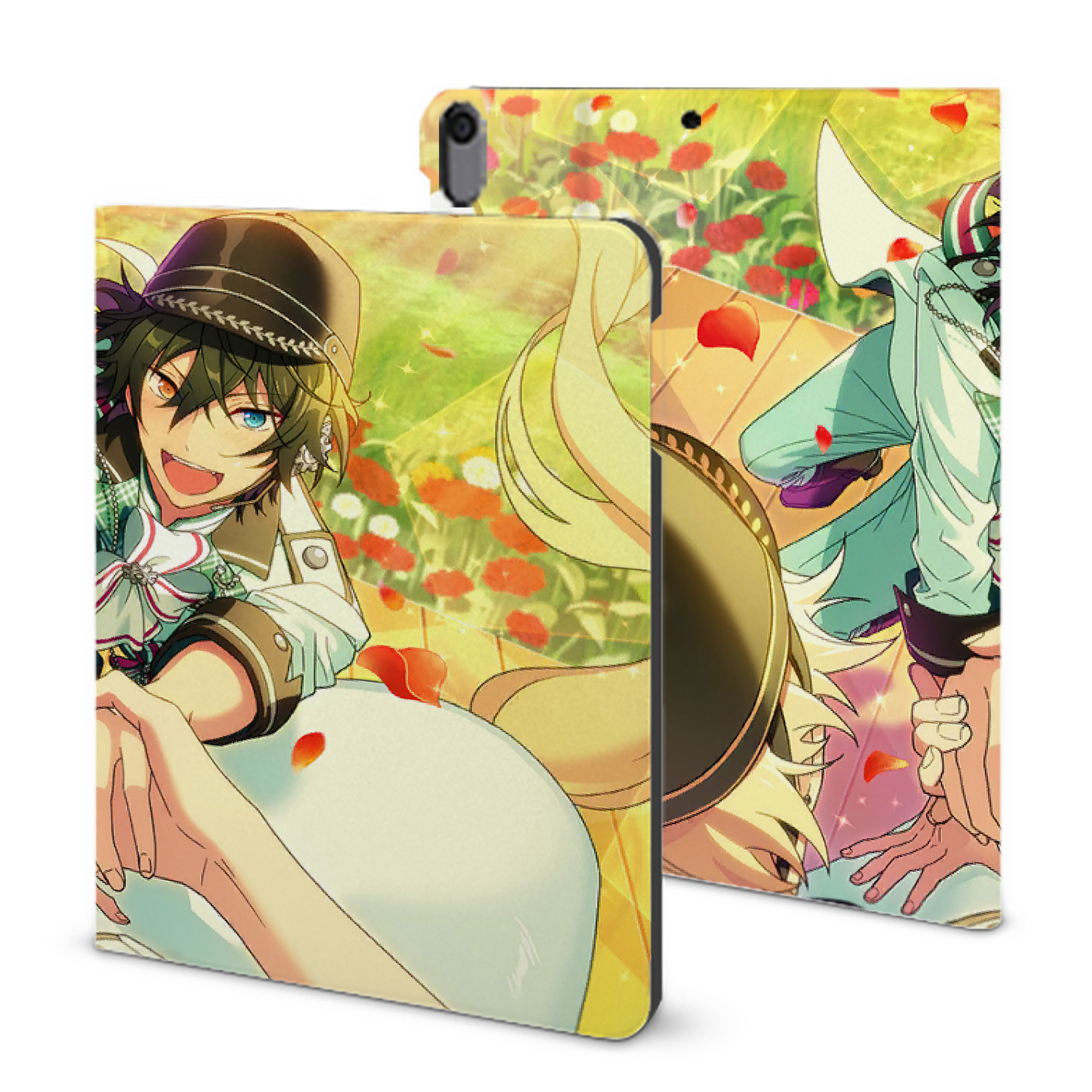 （画像用） あんさんぶるスターズ! Ensemble Stars IPad ケース ブック型 PUレザー TPU 耐衝撃 軽量 薄型 ペン収納なし 全面保護 IPad 各モデル対応